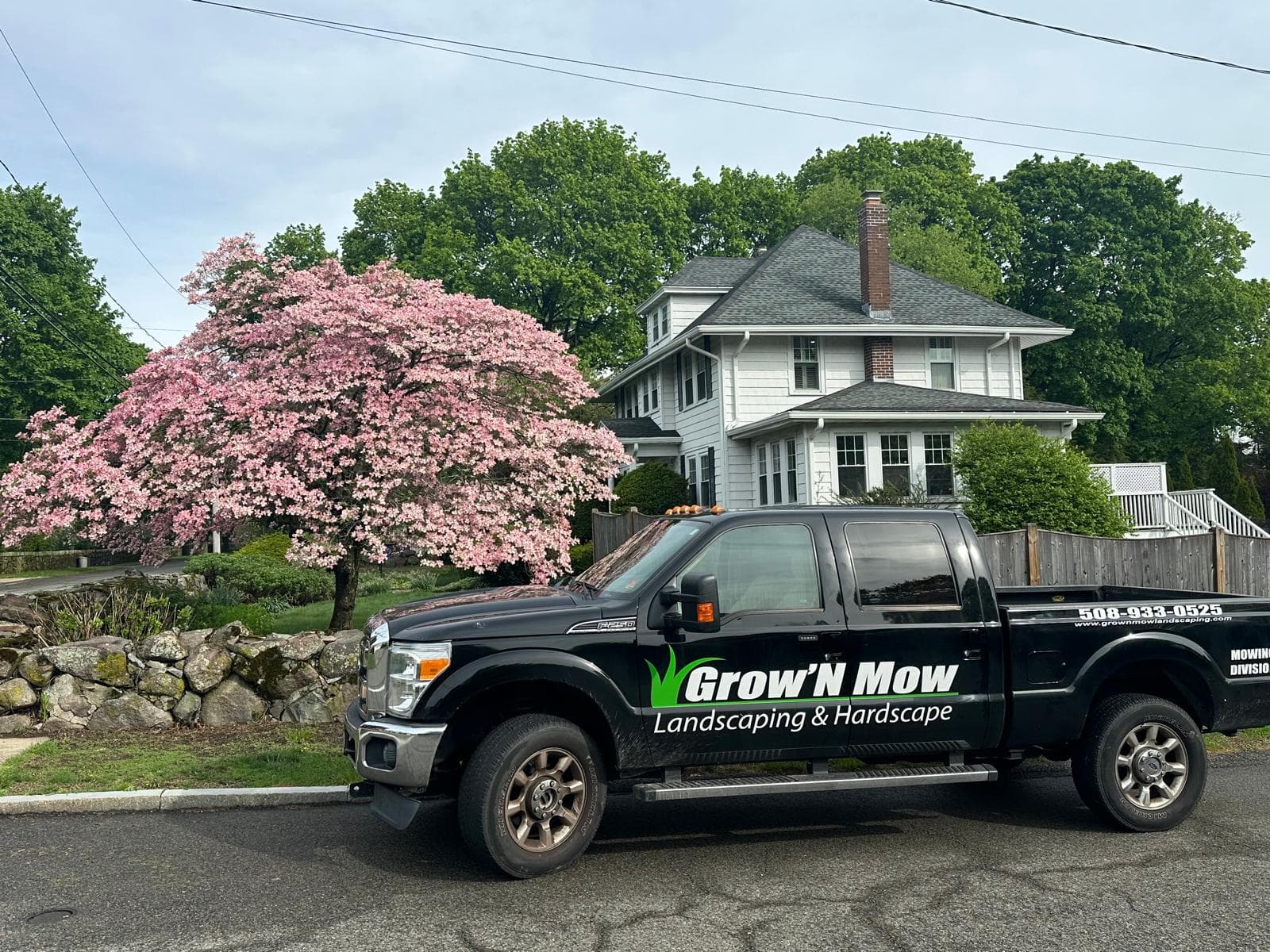 Landscaping project by Grow'N Mow on the South Shore of Massachusetts